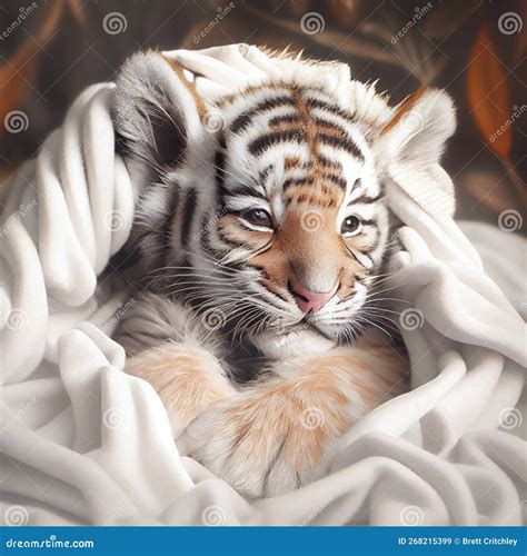 Baby tiger cub sleeping stock illustration. Illustration of poachers ...