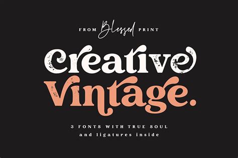 Creative Vintage Serif and Script Fonts - Design Cuts