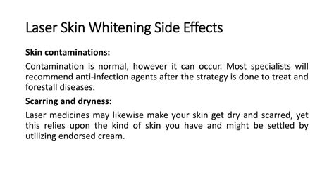 PPT - Laser Skin Whitening Side Effects PowerPoint Presentation, free ...