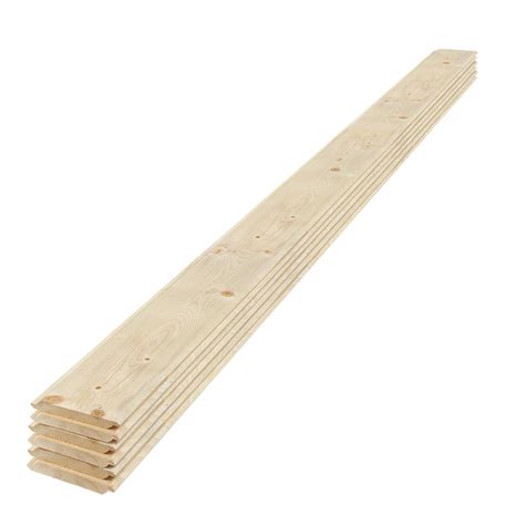 1 in. x 6 in. x 8 ft. Eased Edge Pine Shiplap Board (6-Pack)-276582 ...