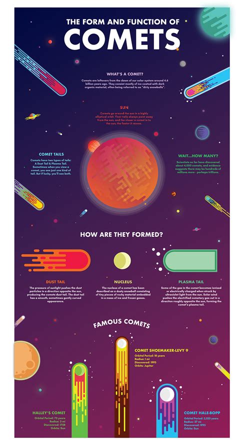 COMET INFOGRAPHIC on Behance | Astronomy science, Astronomy facts ...