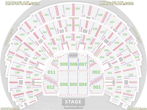 Detailed seat numbers chart with rows and blocks layout - Hydro SSE ...