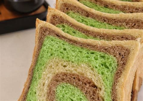 Resep Roti Tawar Coklat Pandan oleh Yulia Prattiwi - Cookpad