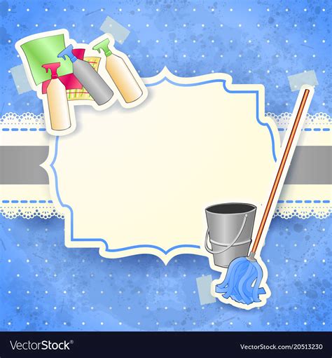 Cleaning background with label Royalty Free Vector Image