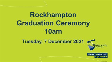 CQUniversity Rockhampton Graduation 10am Ceremony - YouTube