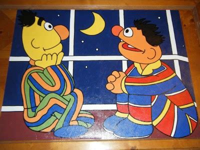 BEDTIME BERT/ERNIE Wall Mural Wallpaper SESAME STREET!!