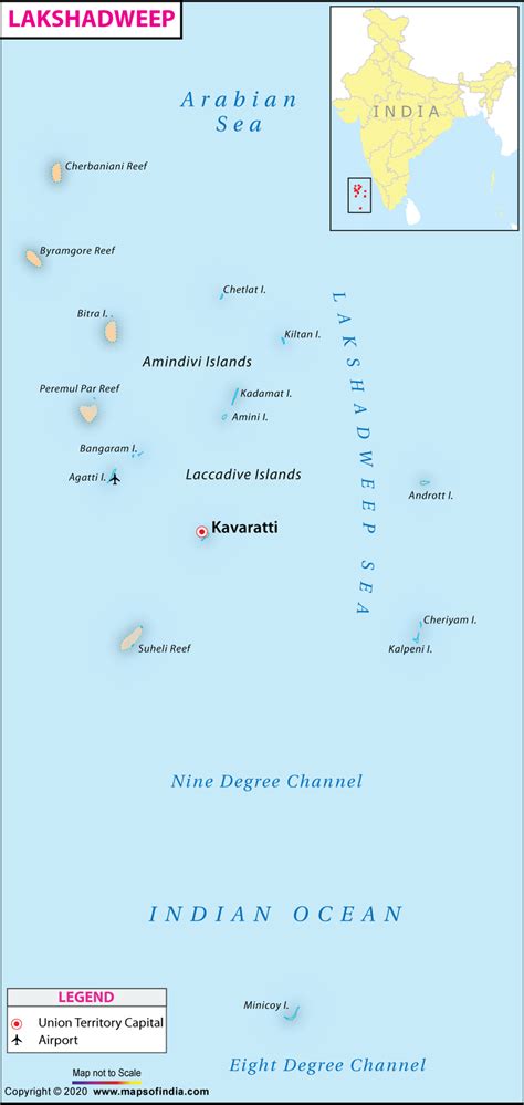 Lakshadweep Islands Map,Travel Information and Facts