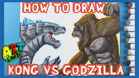 How to Draw KONG VS GODZILLA ATTACKING!!! - YouTube | Godzilla, King ...