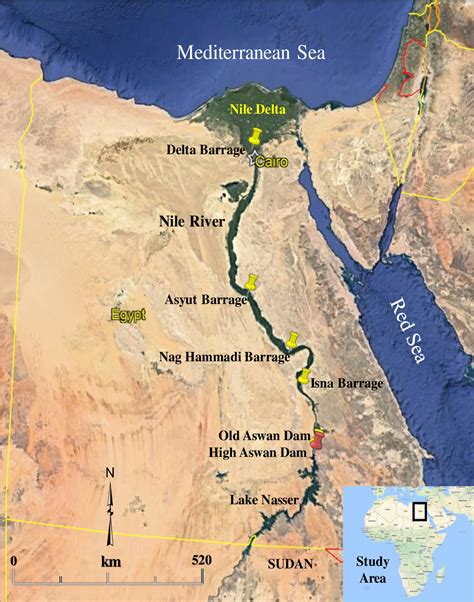 Nile River Delta Map