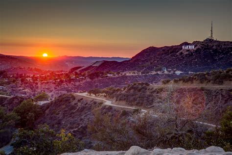 Hollywood Hills Sunset Foto & Bild | north america, united states ...