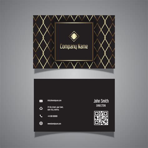 Elegant business card design with gold pattern 476119 Vector Art at ...