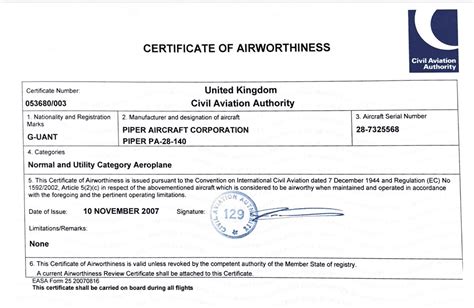 Certificate of Airworthiness | kcthepilot Blog