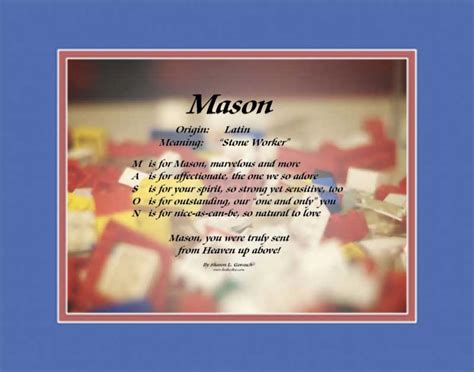 Mason, Meaning, Origin, Popularity, Baby Names | LindseyBoo