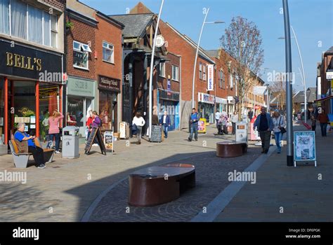 Central pedestrian area of Barrow-in-Furness, Cumbria, England UK Stock ...