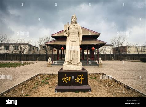 View of a statue of Fu Hao, ancient Chinese military general and high ...