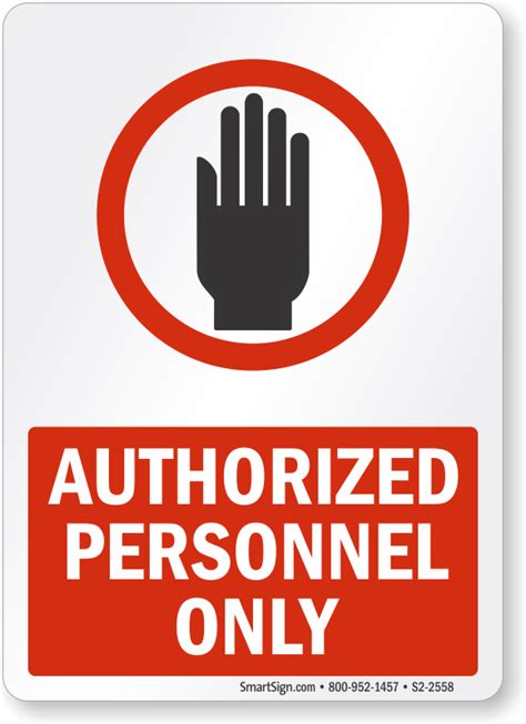 Authorized Personnel Only Sign Png