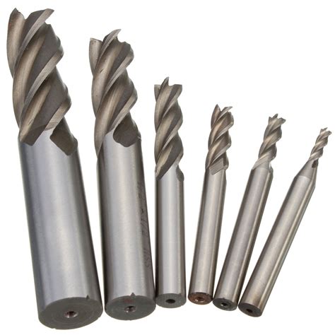 Drillpro 1x 4 Flute HSS Straight Shank End Mill Cutter Milling Machine ...