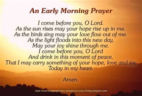 Short Daily Christian Prayers - Morning, Work & Evening Prayer