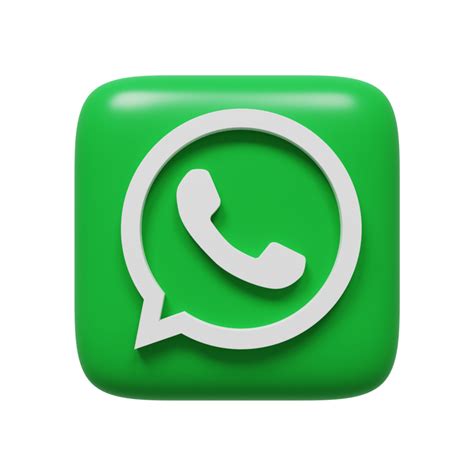 Whatsapp logo. 3d render. 12162809 PNG