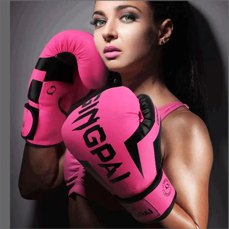 10oz Men women Boxing Gloves breathable fitness Punch bag glove ...