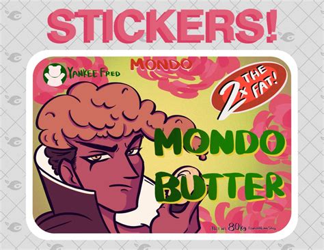 Mondo Butter Stickers - Etsy