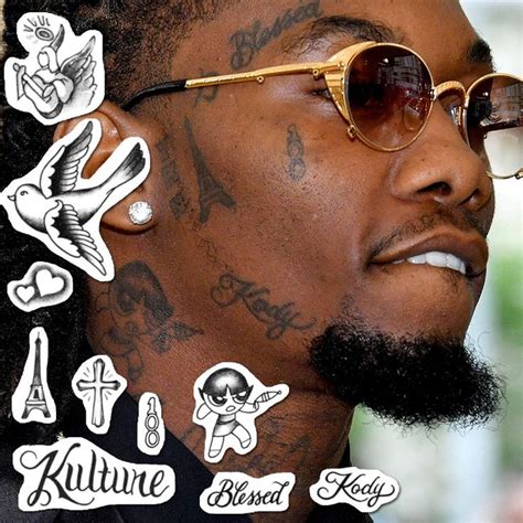 Offset Temporary Tattoos Set Offset Face Tattoos / Offset Halloween ...