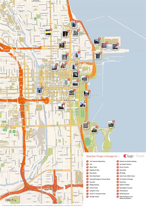 Map Of Downtown Chicago Attractions - Tony Aigneis