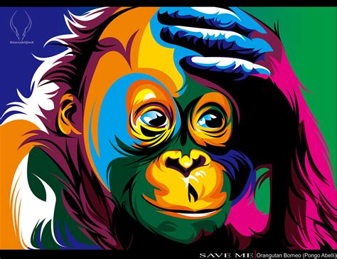 Little Orangutan | Pop art animals, Animal paintings, Original animal ...