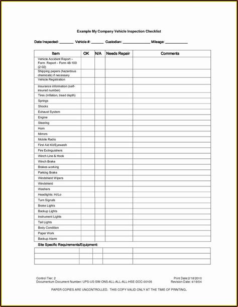 Post Trip Vehicle Inspection Form - Form : Resume Examples #3q9JWpXYAr