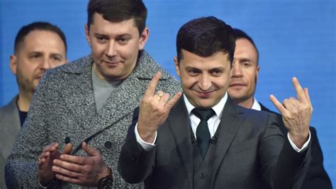 Political newcomer Volodymyr Zelensky celebrates victory in Ukraine’s ...