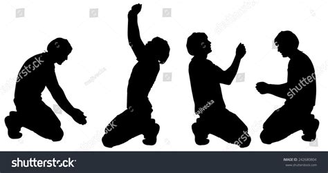 Man kneeling silhouette Images, Stock Photos & Vectors | Shutterstock