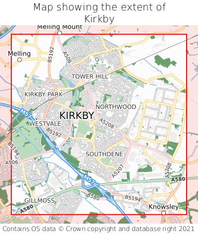 Where is Kirkby? Kirkby on a map