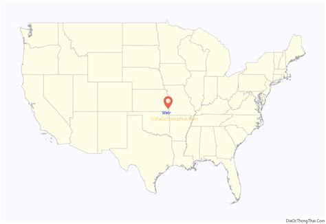 Map of Weir city, Kansas - Thong Thai Real