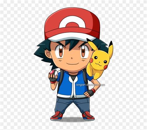 Pokemon Transparent Png Sticker - Ash Ketchum Chibi - Free Transparent ...