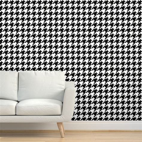 Houndstooth Wallpaper Black White Houndstooth by | Etsy