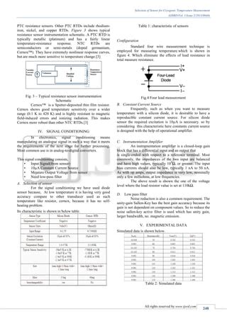 Selection of sensor for Cryogenic Temperature Measurement | PDF