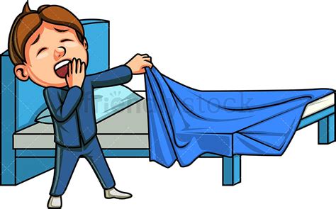 Little Boy Going To Bed Cartoon Vector Clipart - FriendlyStock