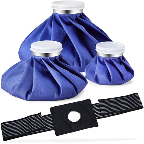 Ice Bag Packs, Ohuhu 3 Pack [11" 9" 6"] Reusable Ice Bags for Injuries ...