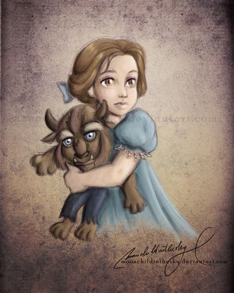 Walt Disney Fan Art - Princess Belle & The Beast - Walt Disney ...