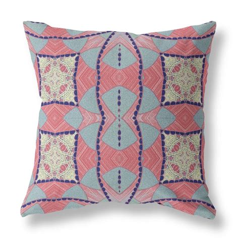 16" Red Blue Cosmic Circle Boho Suede Throw Pillow - Bed Bath & Beyond ...