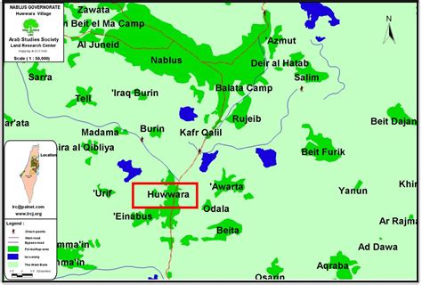 Nablus Map - Palestine