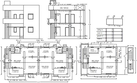 Simple House Plan And Elevation Drawings