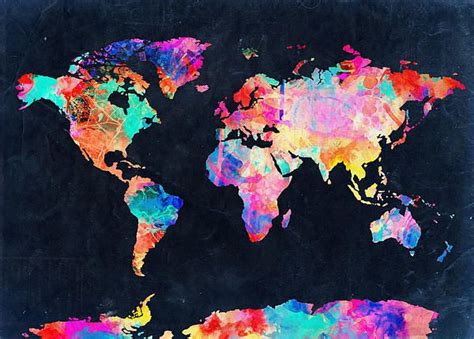 World map colection Map Canvas Print, World Map Canvas, Map Art Print ...