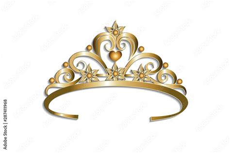 Gold Princess Crown Logo Vector Stock Vector | Adobe Stock