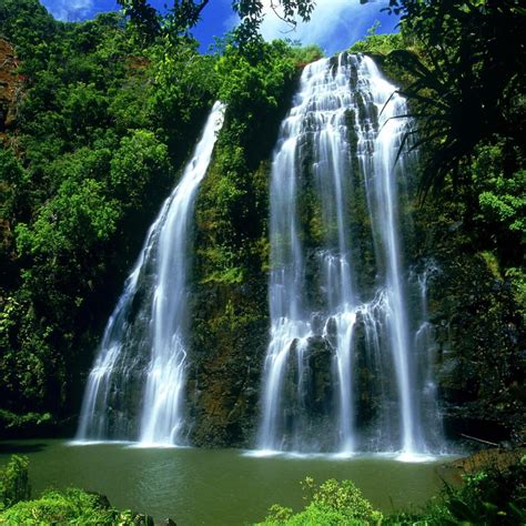 #Hawaii Waterfall - Tap to see more beautiful wallpapers of #waterfalls ...