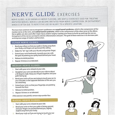 Nerve Glide Exercises – Adult and pediatric printable resources for ...