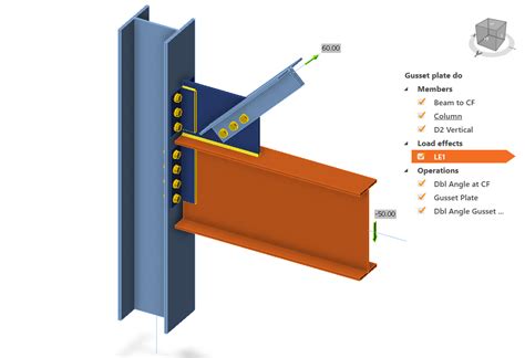 Column beam brace connection | IDEA StatiCa