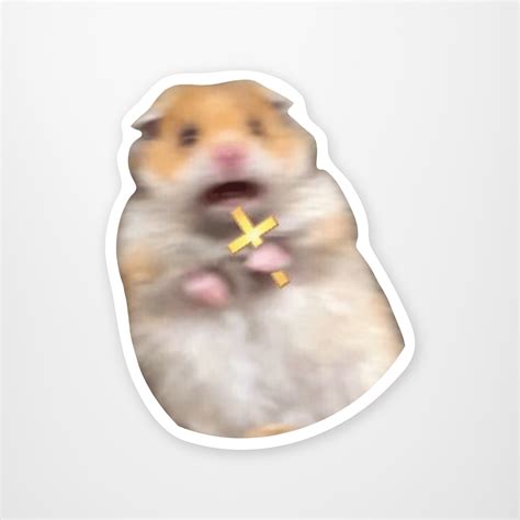 Scared Hamster Sticker - Calendars.com