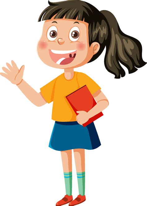 Cartoon young girl speaking 11478822 Vector Art at Vecteezy