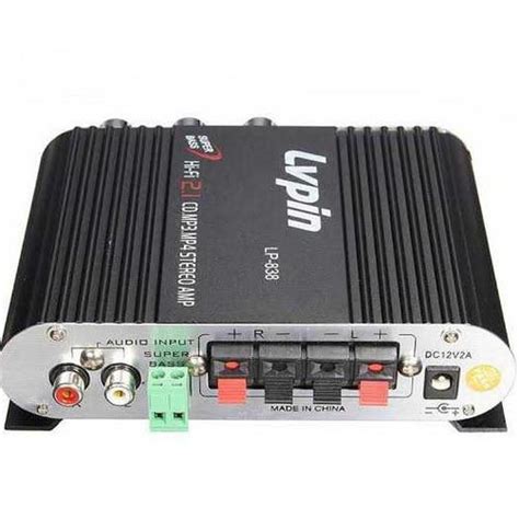 Jual Ampli Stereo Audio Amplifier Treble Bass Booster Mini Hifi 12V 20W ...